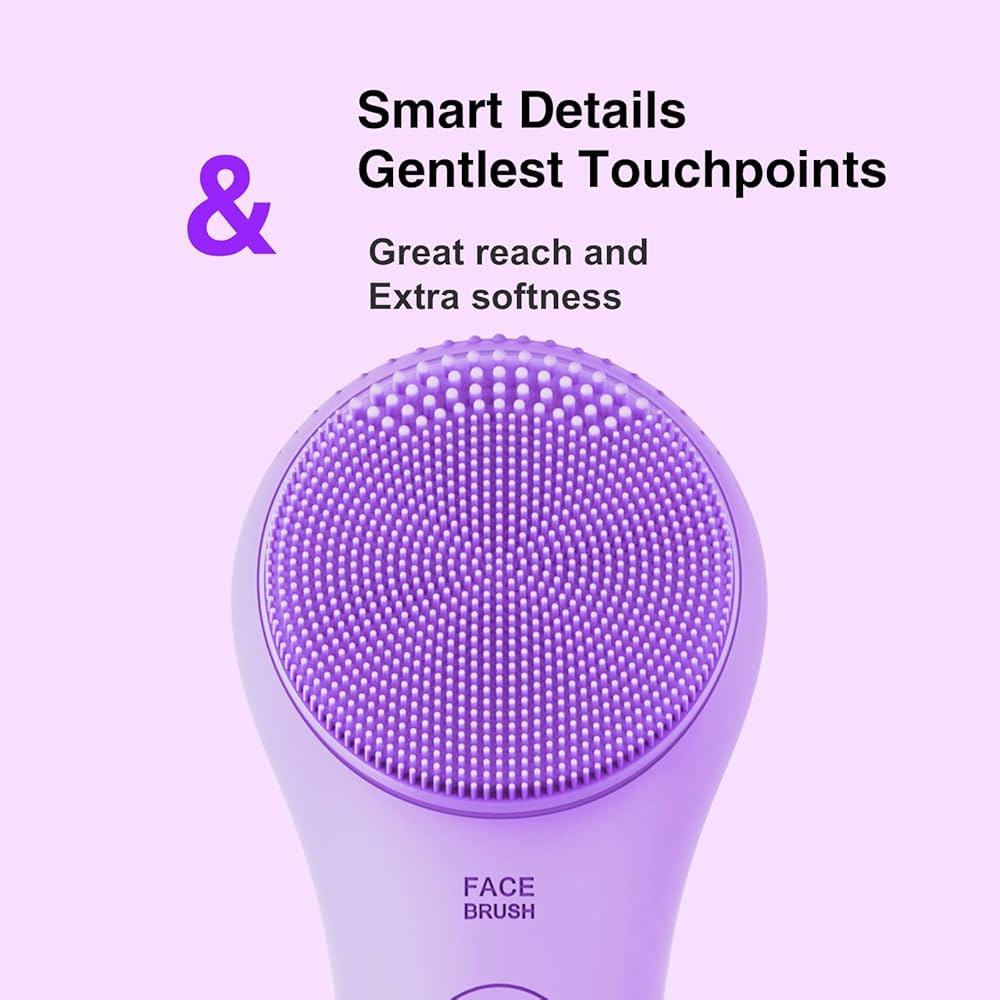 2-in-1 Electric Silicone Facial Cleansing & Massaging Brush