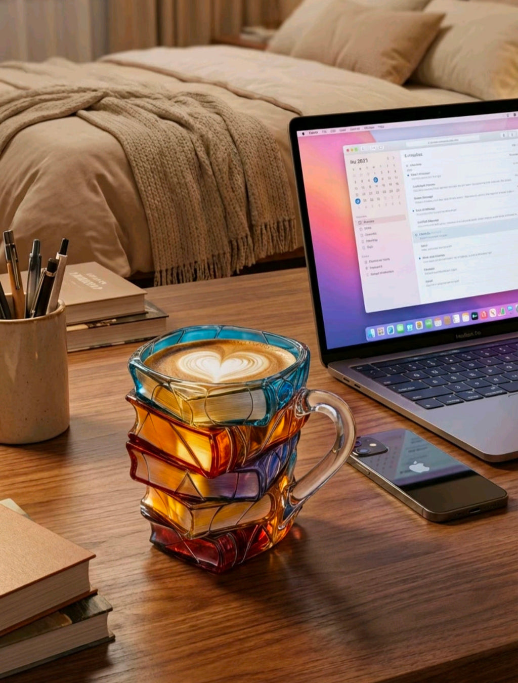 Book Mug With a Spoon