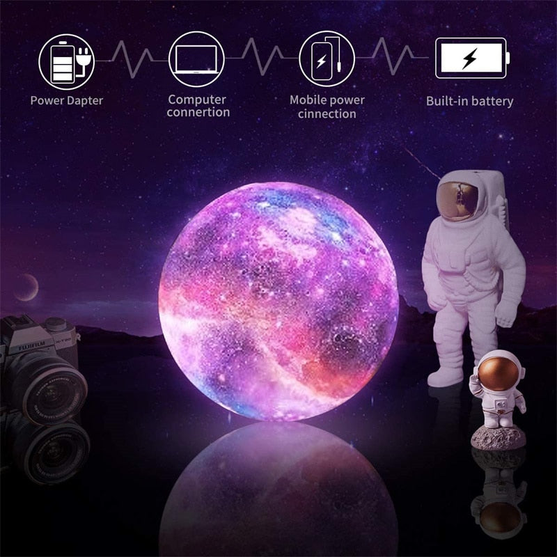 Galaxy Moon Lamp - dealshub